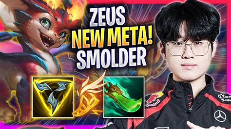 Zeus Crazy New Meta Smolder Top T Zeus Plays Smolder Top Vs Aatrox