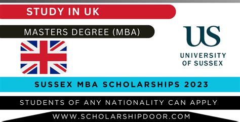 Sussex Mba Scholarships In Uk 2023 Study Abroad International