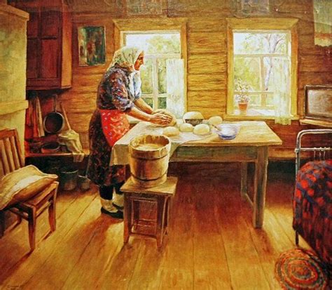Интерьер кухни на жанровых картинах художников | Картины, Старинный дом ...