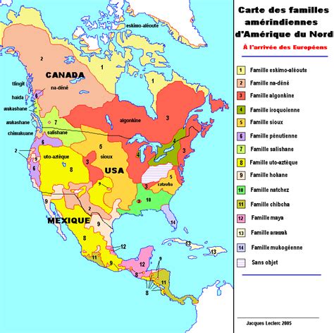 amerique du nord carte carte