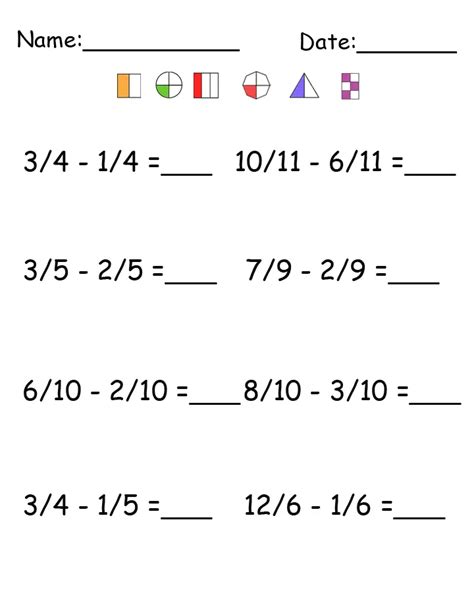 Helpful Fraction Worksheet