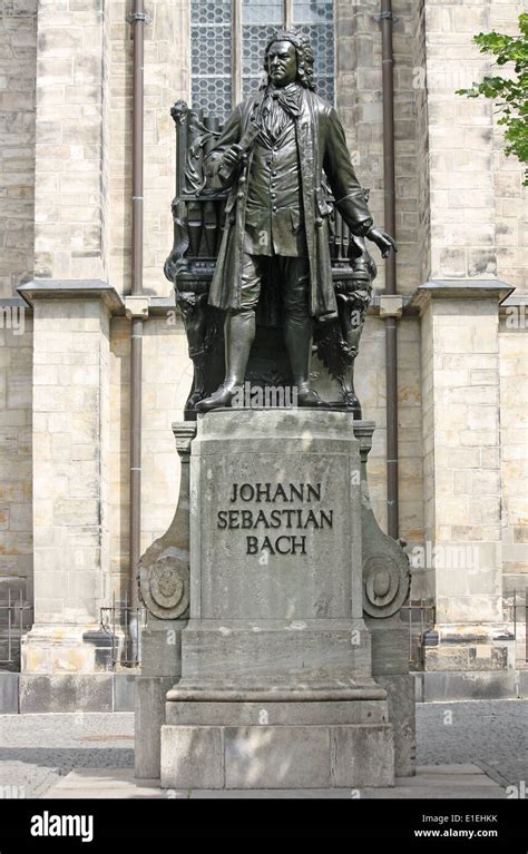 Statue Johann Sebastian Bach Thomaskirche Leipzig Stockfotografie Alamy