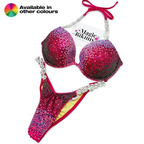 Competition Connector Style Bikini Quick Ship Ombr Crystals Magic Bikinis Custom