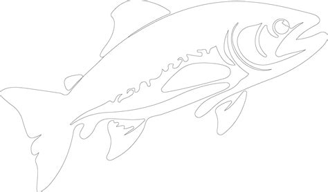 trout outline silhouette 39057453 Vector Art at Vecteezy