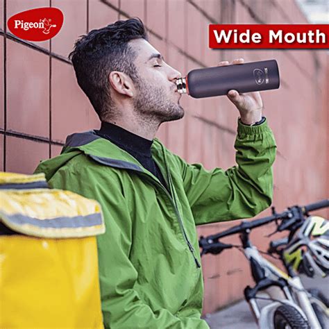 Buy Pigeon By Stovekraft Croma Therminox Navy Vacuum Insulated Double Walled Bottle For Hot