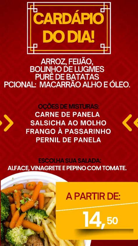 Card Pio De Marmitex Da Segunda Feira Em Bauru Em Bauru Sp