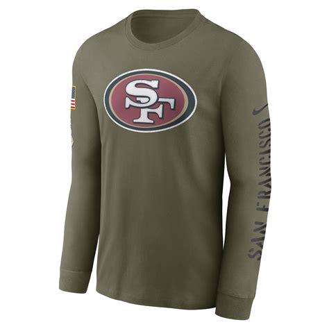 Mens San Francisco 49ers Nike Olive 2022 Salute To Service Long Sleeve