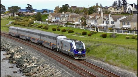 Amtrak Capitol Corridor Shoved By Sc Seen Along San Pablo Bay At