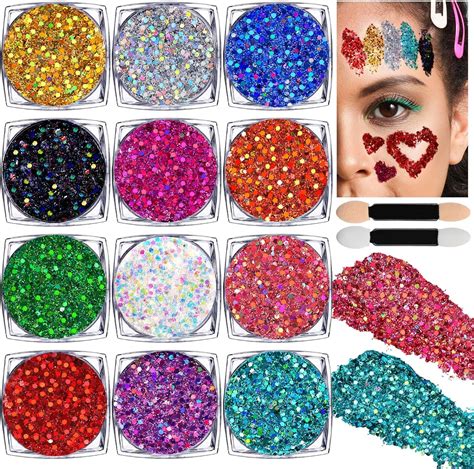 Amazon Teenitor Face Glitter Body Glitter Makeup Glitter Gel Hair