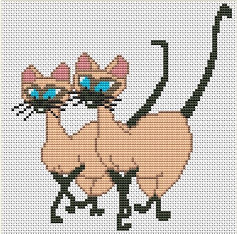 SIAMESE CATS Cross Stitch Pattern PDF Cute Nursery Wall Etsy Frozen