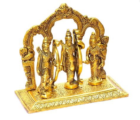 Buy Rudradivine Shri Ram Darbar With Hanuman Ji Brass Idol Golden Standard Size Ram Darbar