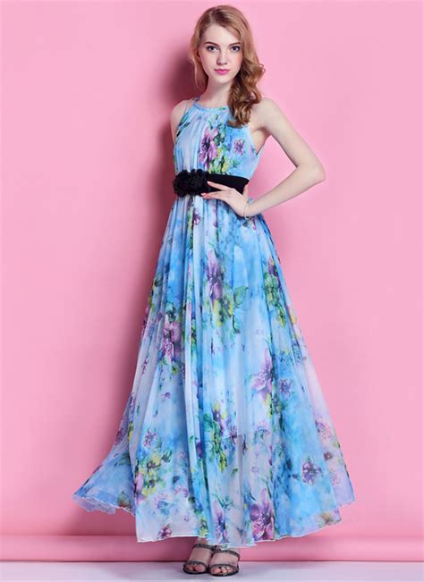 Online Exclusive Womens Summer V Neck Boho Floral Maxi Dress Party A