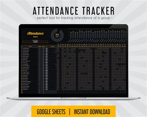 Attendance Tracker, Employee Absence, Excel Google Sheets, Employee ...