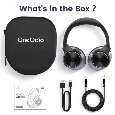 OneOdio A10 Hybrid Active Noise Cancelling Headphones (Silver Upgraded