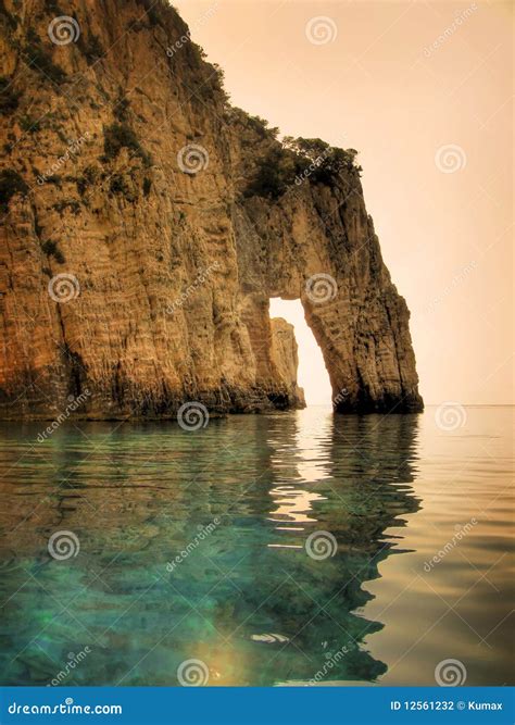 Fake Cliff On The Beach Royalty Free Stock Photo