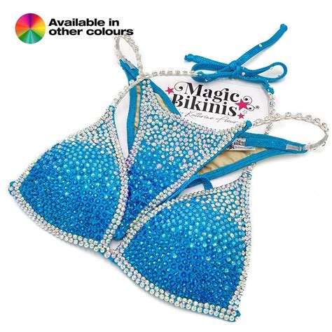 Quick Ship Bikini 208 NPC PCA Mystique With AB Crystals Magic Bikinis Custom Competition