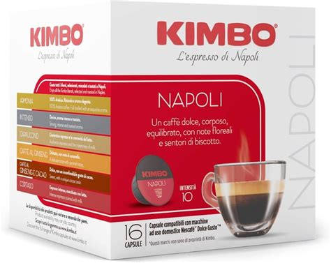 Capsules de café Kimbo Napoli compatibles avec Dolce Gusto Nescafè 6