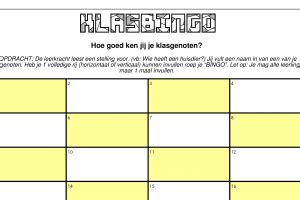 Kennismakingsbingo Zoeken Leermiddelen KlasCement