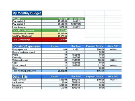 Microsoft Word Budget Template