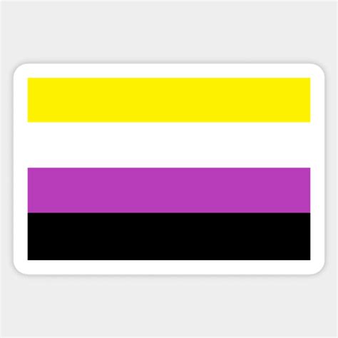 Non Binary Pride Flag Non Binary Sticker Teepublic