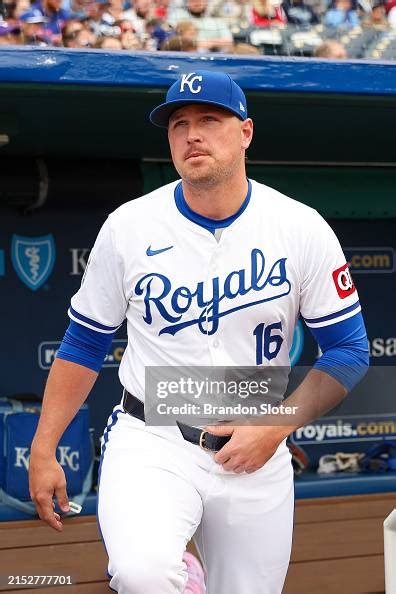 Hunter Renfroe Of The Kansas City Royals Takes The Field To Warm Up