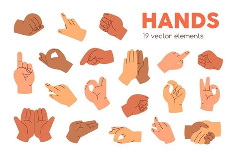 Hand gestures and signs set | Shaking hands drawing, Human icon, How to ...