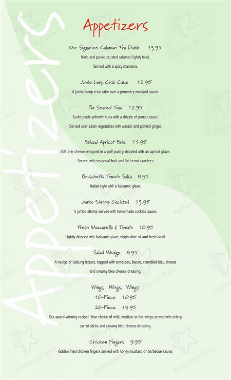 Menu at West End Grill pub & bar, Port St. Lucie