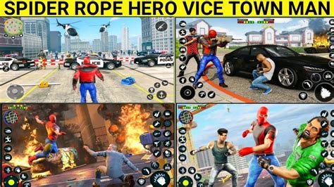 Spider Vice Town Rope Hero Man Early Access Rope Hero City Rescue In