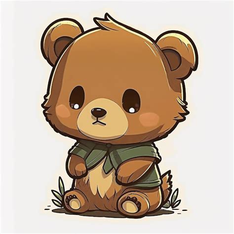 Um Urso De Desenho Animado Uma Camisa Verde Que Diz Eu Sou Um Urso