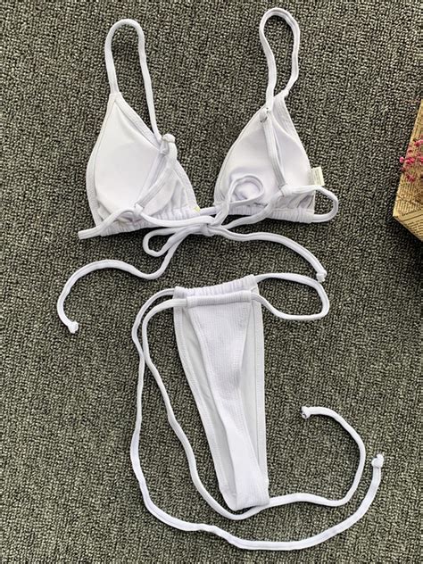 Wholesale Solid Color Sexy Mini Bikini Set For Women Lhm Wholesale