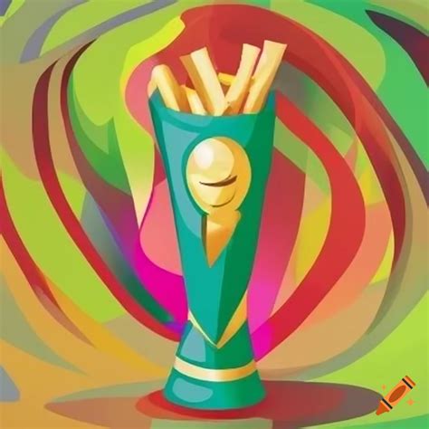 Colorful Clip Art Of World Cup Trophy And French Fries On Craiyon