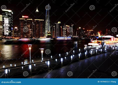 Night View in Shanghai Bund Stock Image - Image of asia, china: 19794513