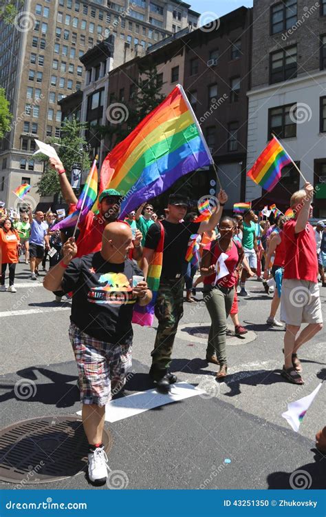 LGBT Pride Parade Participants in New York City Editorial Image - Image ...