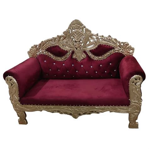 Teak Wood Seater Red Wooden Carved Sofa At Rs In Saharanpur