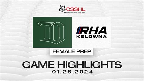 Dha Green Vs Rha Kelowna Female Prep Csshl Highlights Youtube