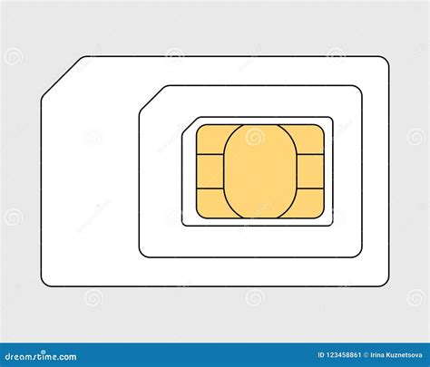 Vector Illustration Sim Card Micro Mini Nano Stock Vector