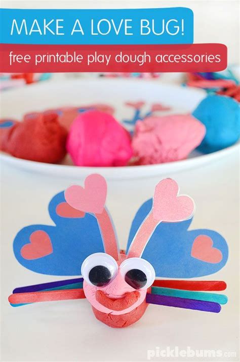 Love Bug Play Dough Free Printable Love Bugs Playdough