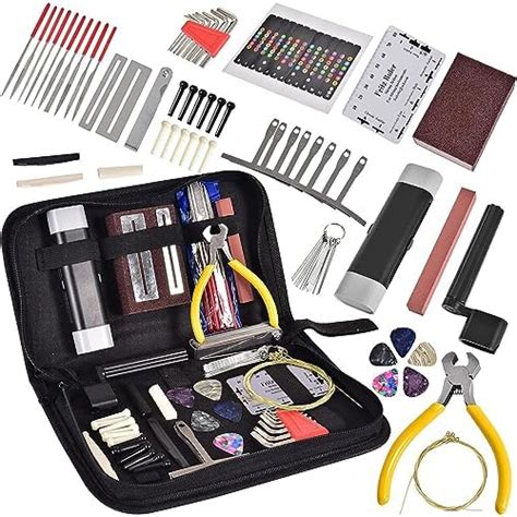 72Pcs Guitar Repairing Maintenance Tool With Carry Bag Care Cleaning