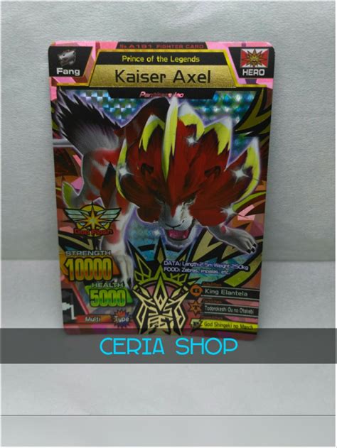 Jual Kartu Animal Kaiser S5 Kaiser Axel And Bonus 2pcs Super Rare Card Di