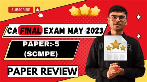 CA FINAL SCMPE Paper Review MAY 2023 CA FINAL YouTube