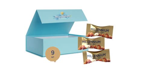 Chocolate sweets Millennium «Golden Nut » with filling and whole ...