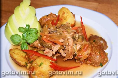 Зелёный карри с картофелем по-бомбейски. Рецепт с фото