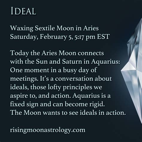 Waxing Sextile Moon In Aries Ideal Rising Moon Astrology