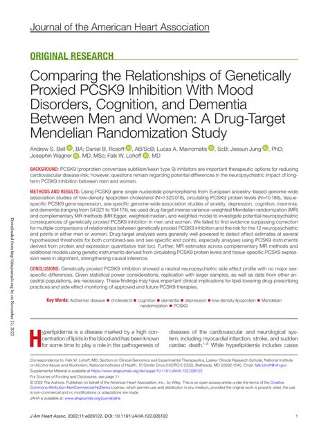 Pdf Comparing The Relationships Of Genetically Proxied Pcsk