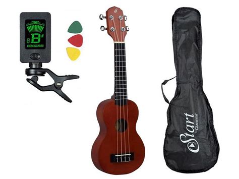 Ukulele Giannini Soprano Uks Ac Stico Natural Fosco Afinador Loja