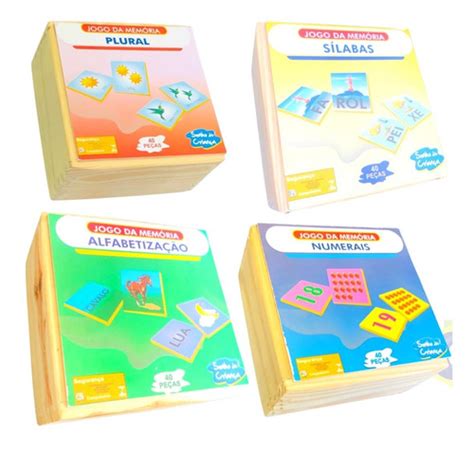 Jogos Da Memória Kit 4 Jogos Para Alfabetização Educativos Futura