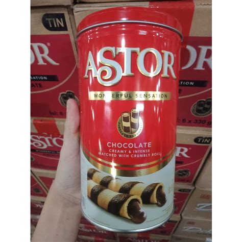 Jual Ready Jajan Kaleng Astor Besar 330 Gr Coklat Roll Coklat Lebaran