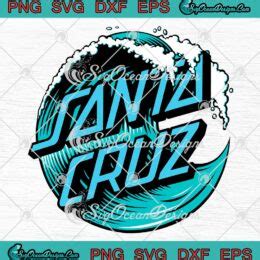 Santa Cruz Wave Dot SVG PNG, Santa Cruz SVG PNG EPS DXF PDF, Cricut File