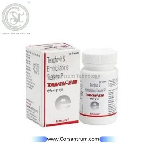 Tavin Em Tenofovir 300 Mg Emtricitabine 200 Mg Tablets At Rs 2000