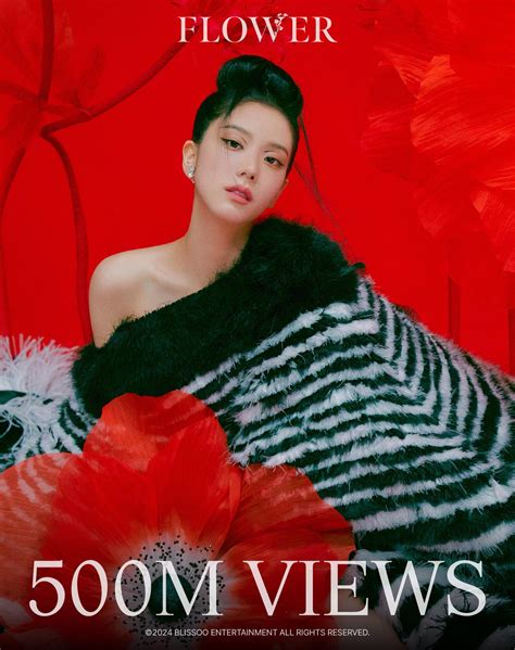 240513 JISOO 꽃 FLOWER M V hits 500 MILLION VIEWS on Youtube